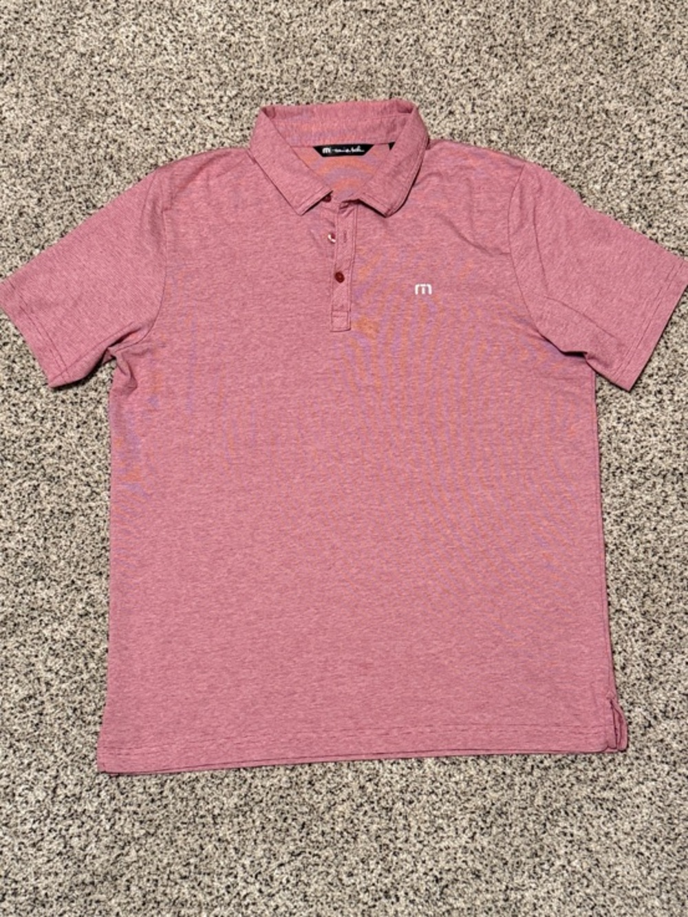 Travis Mathew Heathers red/white Zinna Polo Shirt